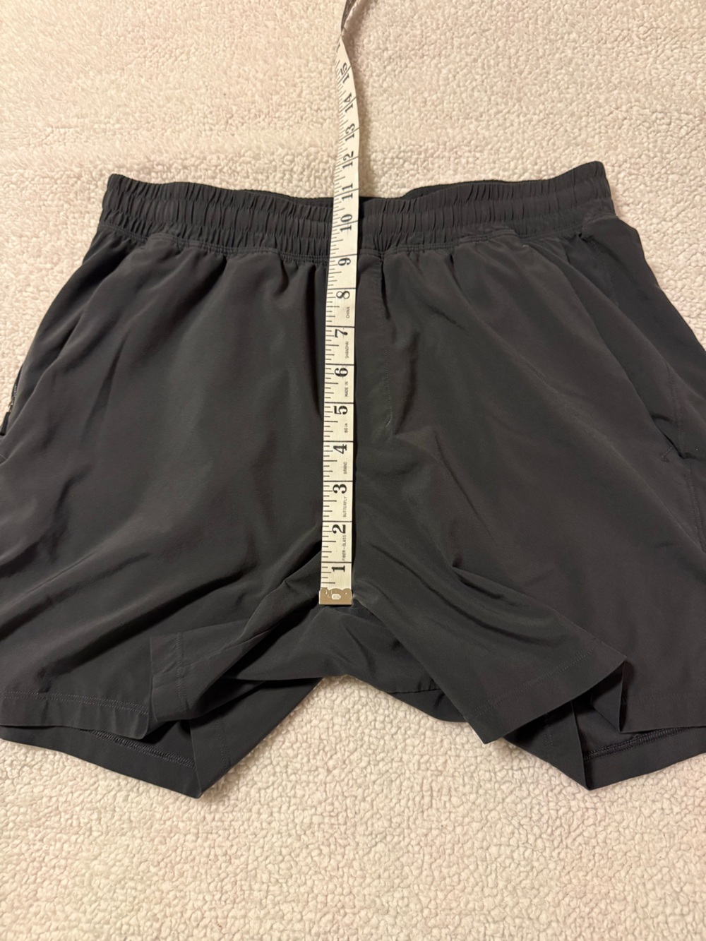 Lululemon Pace Breaker Linerless Short 5" *Onyx Grey Men's Performance Athletic - Picture 5 of 11